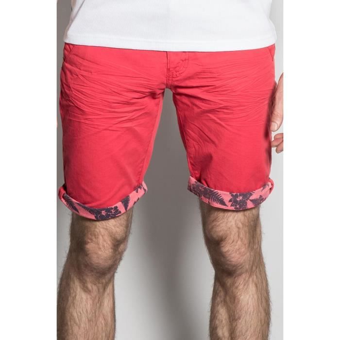 DEELUXE Short avec revers imprimés FLICKSON Tomato