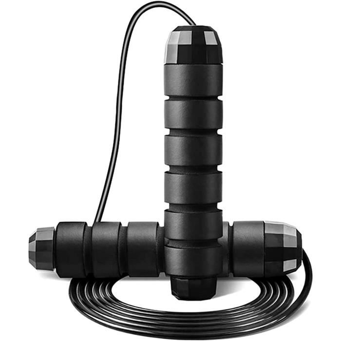 Corde à Sauter Adulte,Jump Rope Roulante Réglable pour Boxe, Crossfit, Sport, Équipement de Fitness