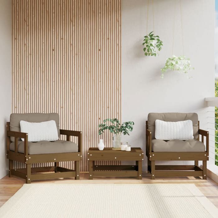 vidaXL Chaises de Jardin 2 pcs Sièges avec Accoudoir Fauteuils avec Dossier Meuble de Terrasse Patio Extérieur 825390