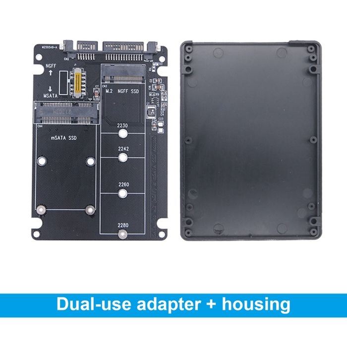 Adaptateur M.2 NGFF Vers SATA/MSATA - Convertisseur Pour SSD 2.5" | Plug & Play, Interrupteur Basculant