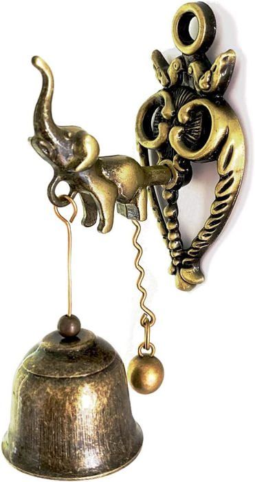 Carillon à Vent Magnétique Vintage En Métal - Forme Cheval - Décoration Porte Intérieur/Extérieur - 12x4 Cm Environ