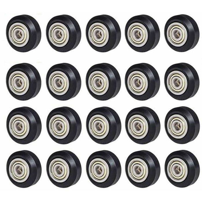 Lot De 4 Poulies à Roulement 6x24x8 Mm – En POM, Pour Meubles, Portes, Machines (blanc) - 5