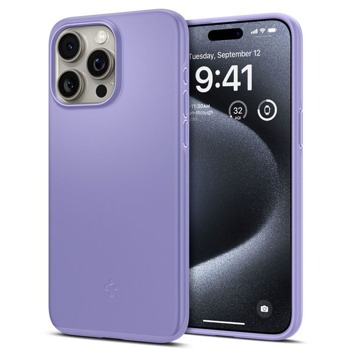 Coque pour iPhone 15 Pro - Spigen Thin Fit - Iris Violet