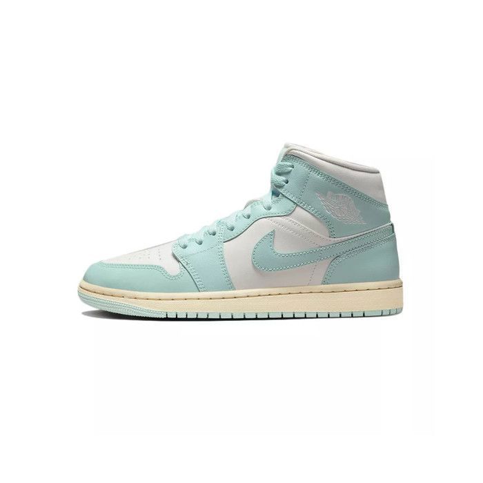Basket Nike AIR JORDAN 1 MID BLANC/BLEU CIEL/BEIGE - Cdiscount Chaussures