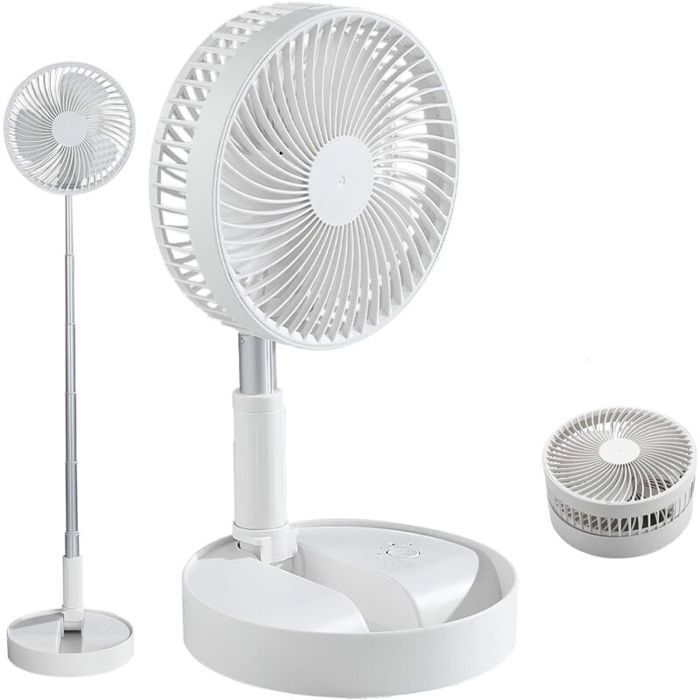 Ventilateur Portable avec Tlcommande Silencieux et Pliable Batterie Rechargeable 7200 mAh Charge USB PZCC - Pzcc