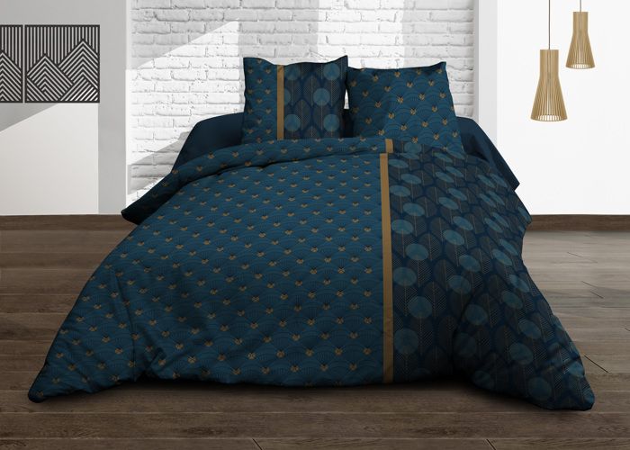 Parure Drap plat + drap-housse 160x200 + 2 T - Pur coton 57 fils - Seattle Parure Drap plat + drap-housse 160x200 + 2 T - Pur coton 57 fils - Seattle