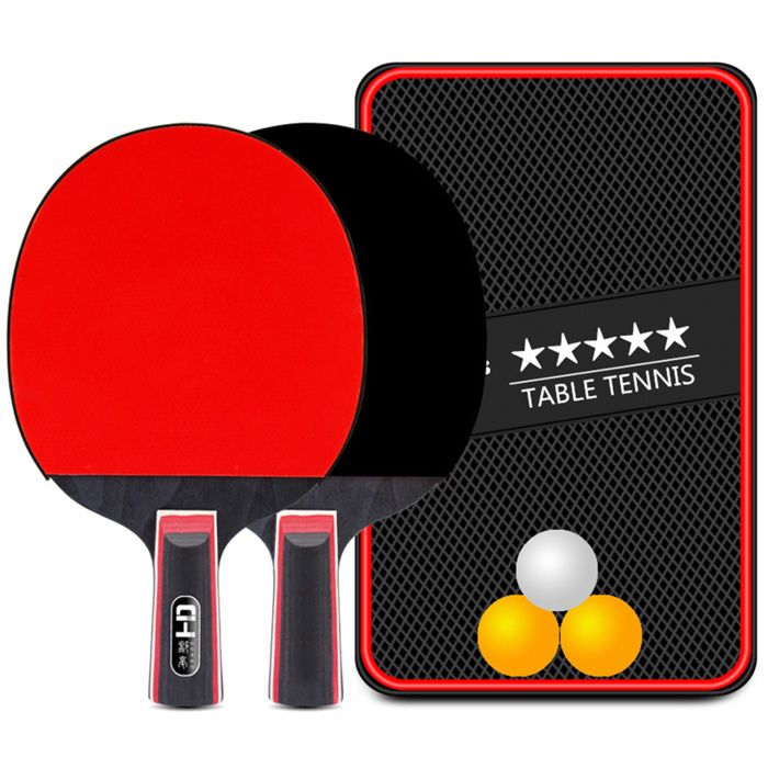 Raquette de Tennis de Table Double Face avec Revêtement