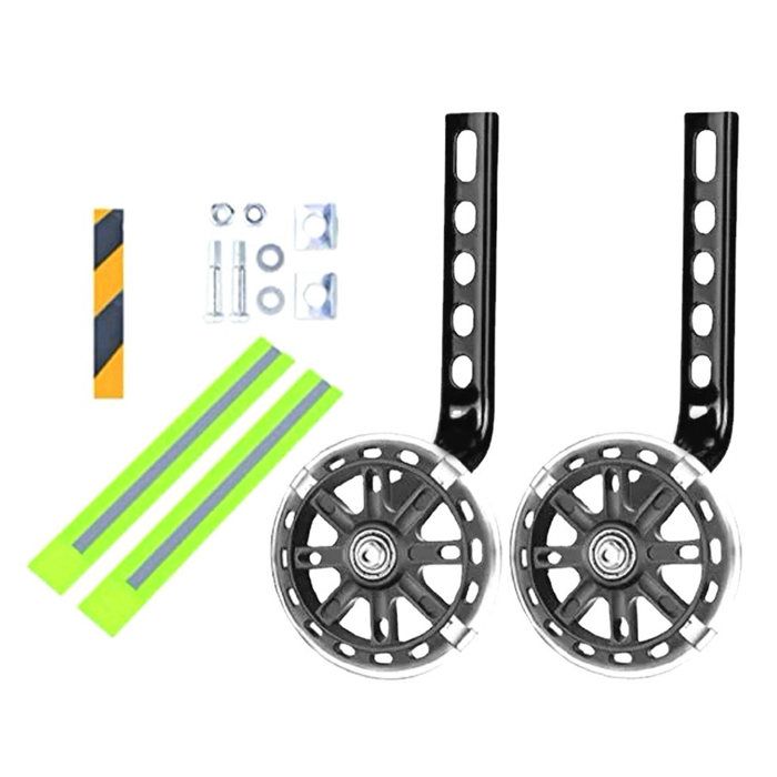 Roues D'Entraînement Pour Vélo Enfant – 12 à 20 Pouces, Acier Inoxydable, Réglables, Stables, Rose