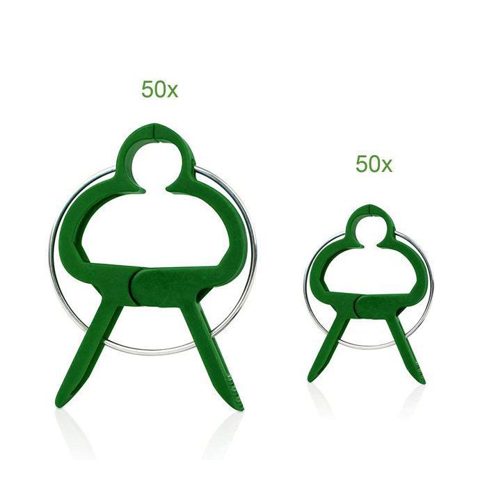 100 Pieces Clips De Support Plante,Clips Pour Plantes Grimpantes,Clips Orchideen,Clips Attache Tuteur,Jardin Clips De Fixation Plante En Plastique, Pour Légumes, Plantes,Fleurs