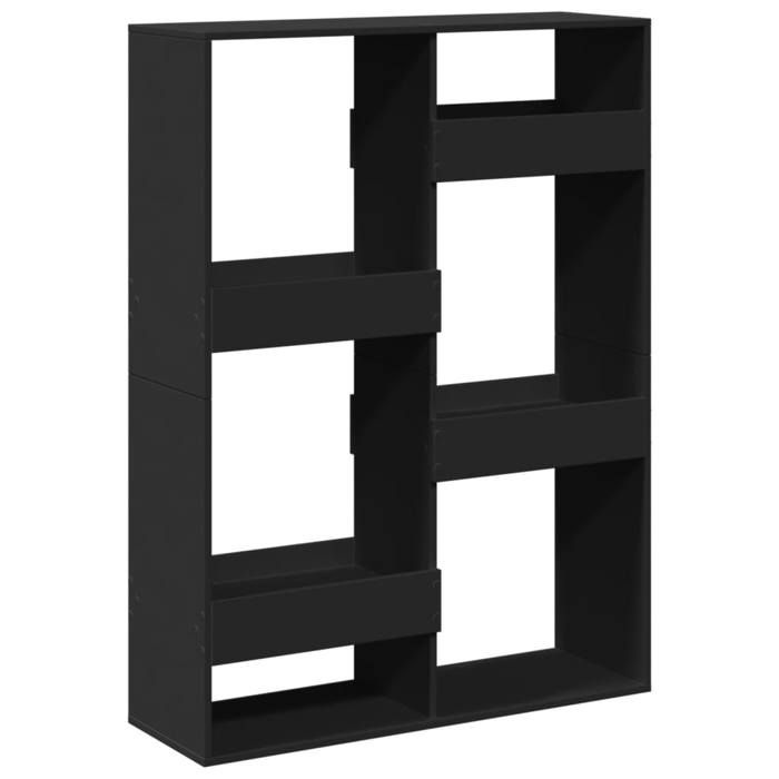 SALE 2026Bibliothèque - Colonne/Meuble Étagère de rangement pour livres - noir 100x33x135cm - bois dingénierie 37.5 Kg 9049188