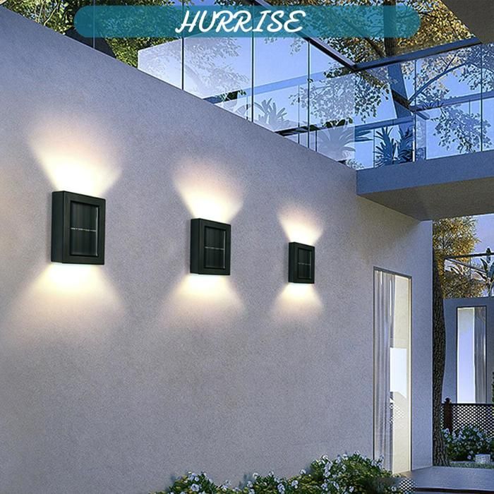 Sonew Applique murale Lampe murale solaire extérieure LED étanche illuminée lampe déclairage descalier de piscine borne