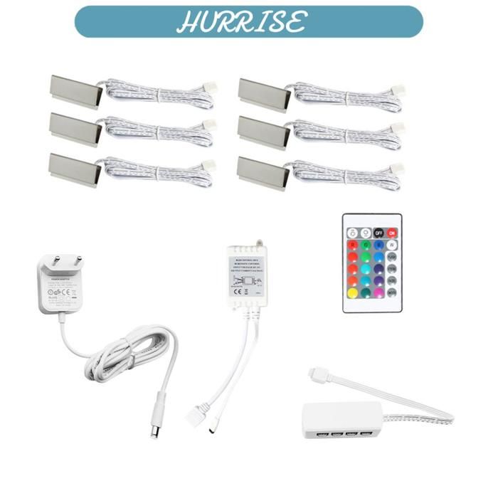Sonew Lampe à pince LED Kit déclairage LED à clipser pour étagère en verre sous-meuble luminaire eclairage Argent EU-6
