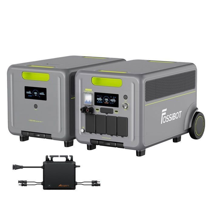 FOSSiBOT F7200LiFePO4 5222Wh 7200W Generateur Electrique Centrale Électrique +FB5222 Batterie+MicroonduleurMaison/Urgence/RV/UPS