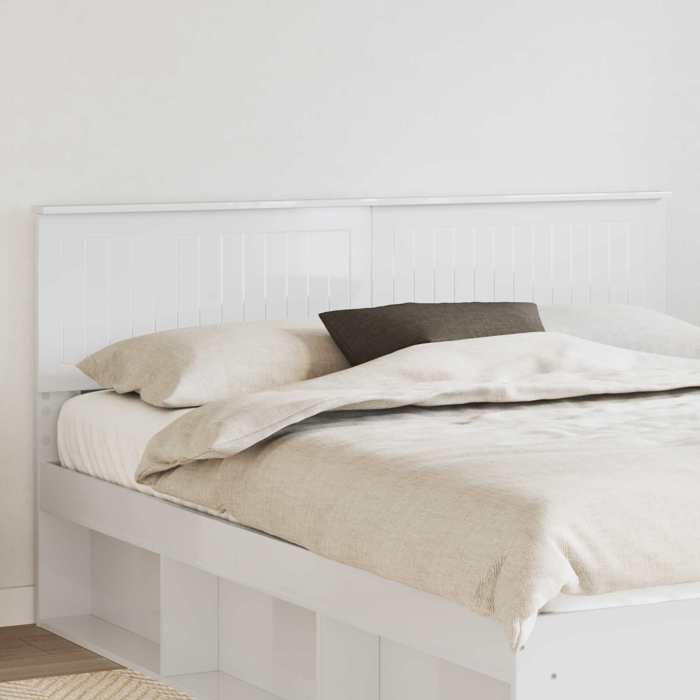 Têtes de lit classique Blanc - Tête de lit - Meuble de couchage - Blanc Brillant 160cm Bois dingénierie CL6378972