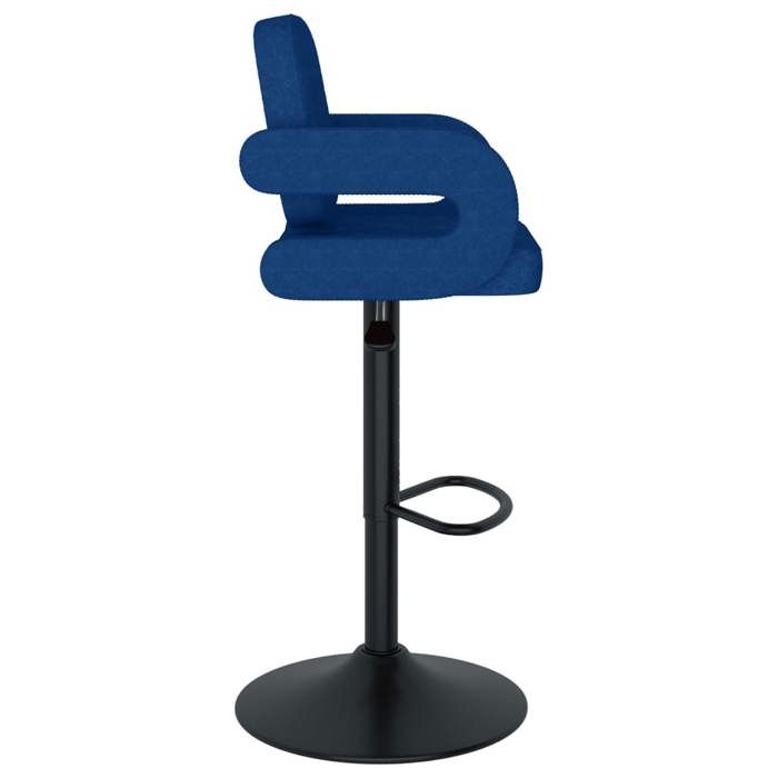 Tabourets Cuisine - Bleu - Chaises de bar - (2 pcs) - 2 personnes - bleu tissu 58x50x(93 - 115) cm F2434
