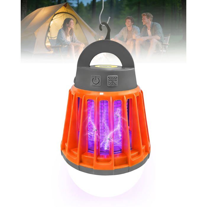 Lampe Anti Moustique Rechargeable Usb 2-En-1 Lampe Camping Led Ipx6 Étanche Lampe Moustique 20 Heures DAutonomie 3 Mode[LA205]