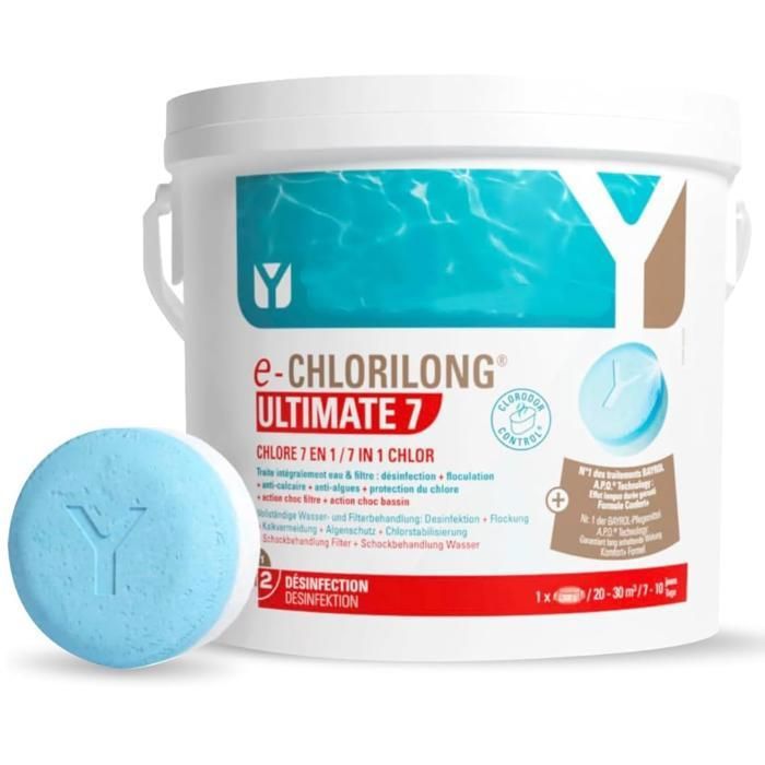 7 Piscine 48 kg - Galets Chlore 300g - Chlore