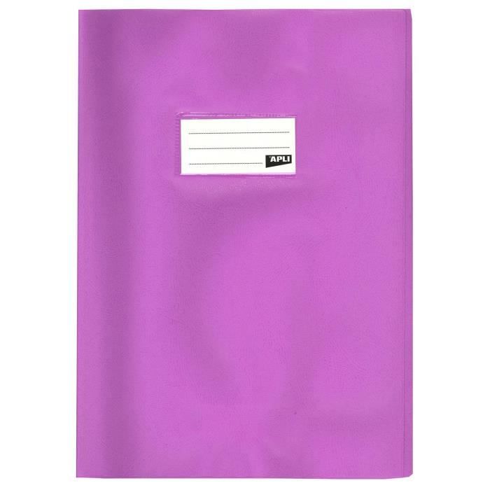 Protège-cahier ELBA - Format 17x22 Cm - Violet - Plastique Opaque Sans Phtalates - 12