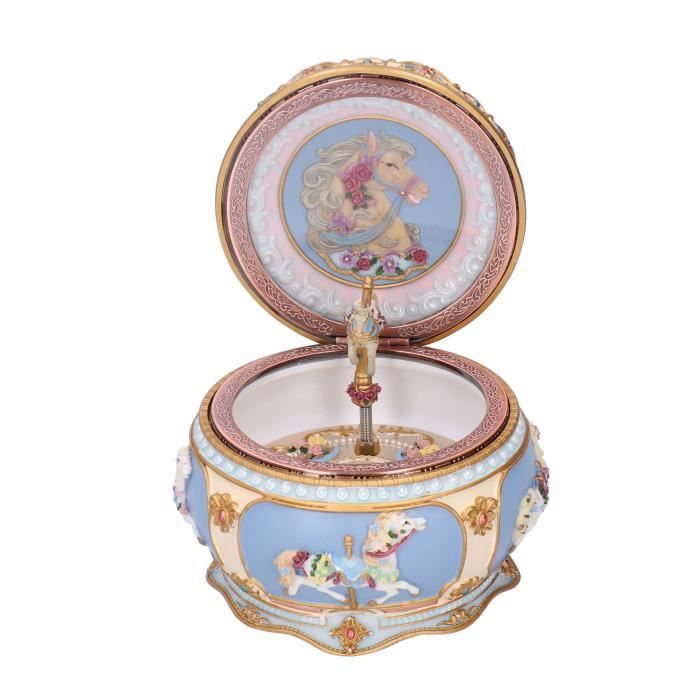 JAC-Boîte à musique De Carrousel Enfant Bébé jouet Anniversaire Mariage