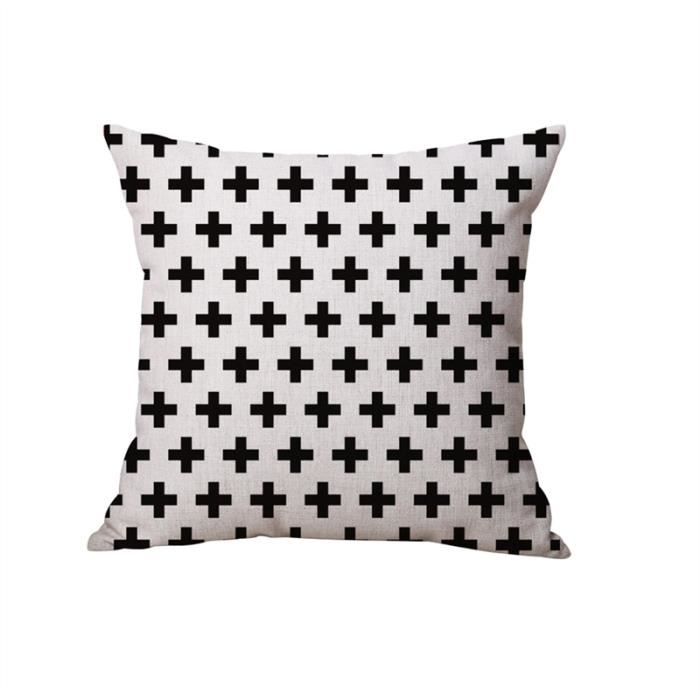 Coussin Pour Canape Noir Et Blanc Achat Vente Pas Cher