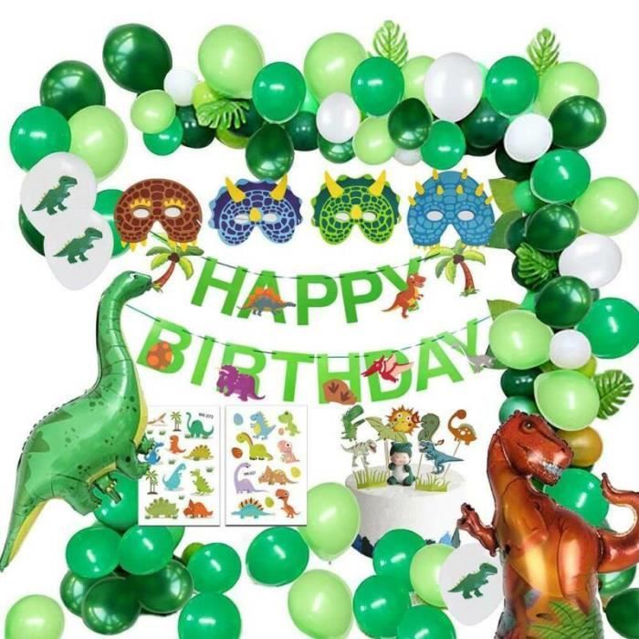 Kit Ballons Dinosaure Decor De Mode Fete Anniversaire Decorations Cdiscount Maison