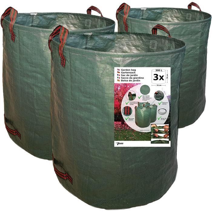 Sac Dechets Verts De Jardin De 272 L, Sac Jardin Dechets Verts Pliables Et Portables Big Bag Adapte Aux Feuilles Aux Dechets De Pelouse 98130269