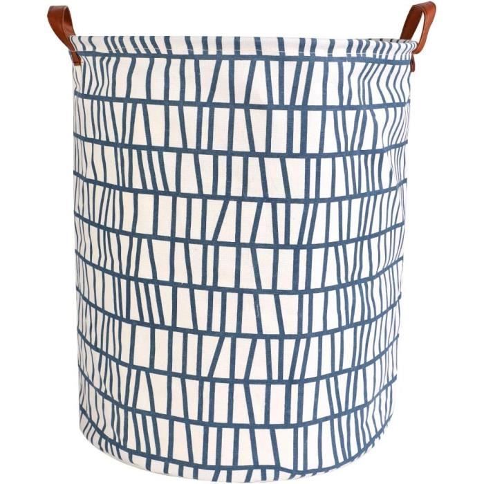 Panier à Linge Pliable 90L - Imperméable, Avec Poignée Aluminium, Debout Seul - Pour Famille, Dortoir
