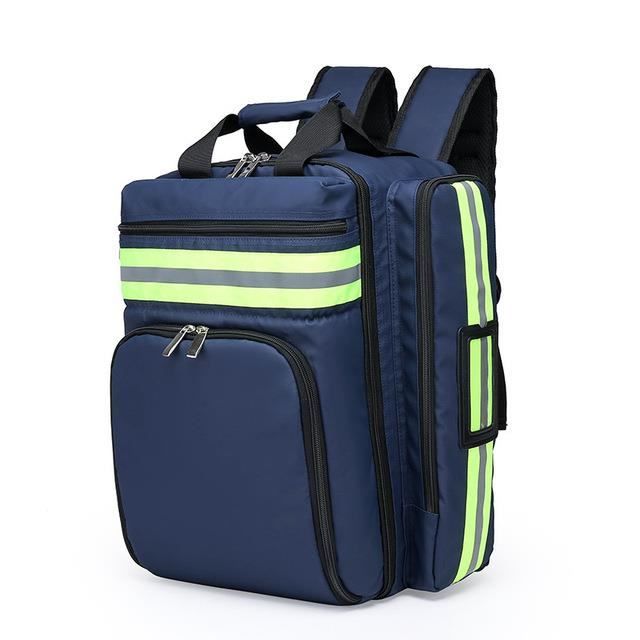 Sac De Secours Luxylei – 45x35x15 Cm, Oxford Rouge, Bandes Réfléchissantes, Compartiments Multiples, Vide, Grand Volume