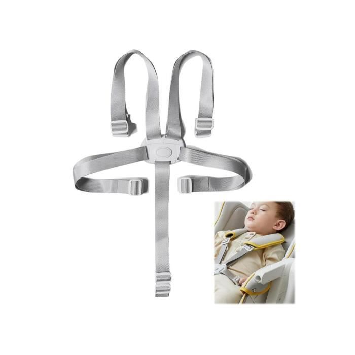 Harnais Chaise Haute 5 Points pour Harnais de Sécurité Bebe Réglable Sangle Universelle Pour Haise Haute Sangles de Sécurité - fy