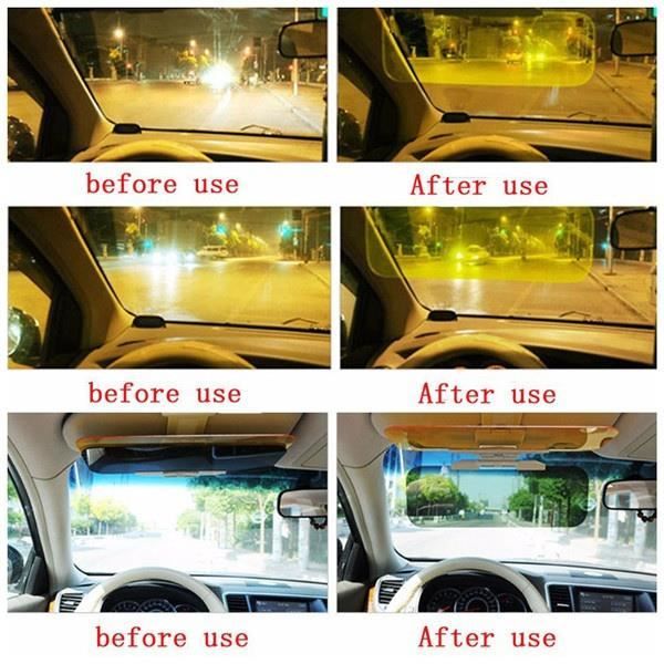 Lunettes de soleil de pare-soleil de voiture pour le conducteur Jour et  nuit Anti-éblouissement Miroir pare-soleil Vue claire Dazzli - Cdiscount  Auto