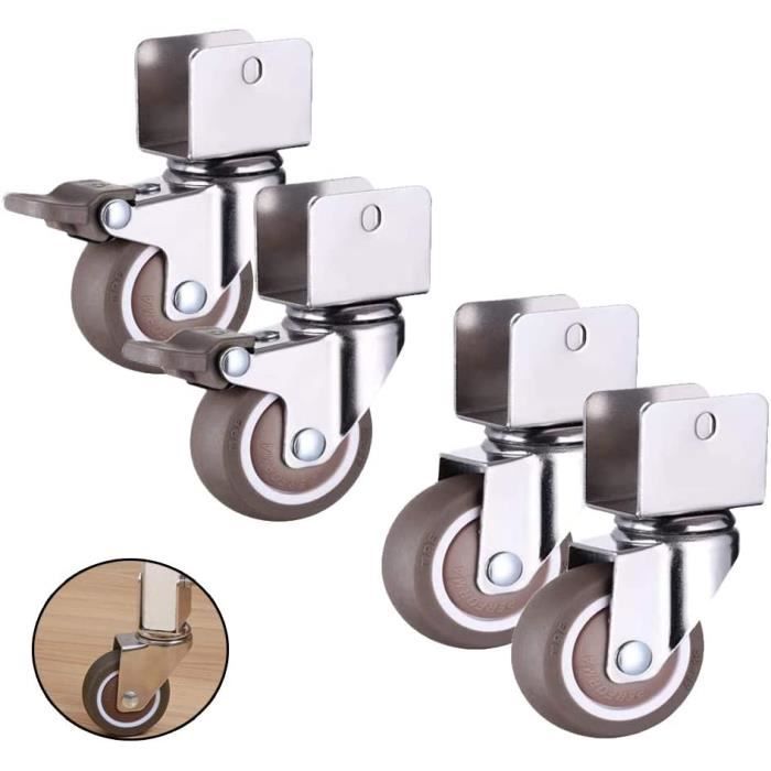 4 roulettes Pivotantes,avec Frein-sans Frein,roulettes De Meubles 40mm 4 roulettes Pivotantes,avec Frein-sans Frein,roulettes De Meubles 40mm