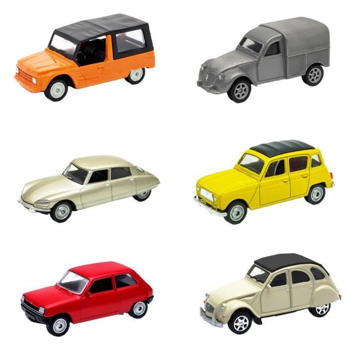Véhicule miniature - Lot de 6 voitures miniatures 3 inches : RENAULT  CITROEN R4 R5 2CV DS MEHARI - WEL01 - Cdiscount Jeux - Jouets