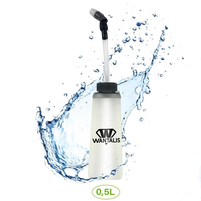 Wantalis Ceinture D'Hydratation Xtens Hydro – 2 Gourdes 200 Ml – Poche Étirable – Smartphone 5,8″ – Fabriquée En France