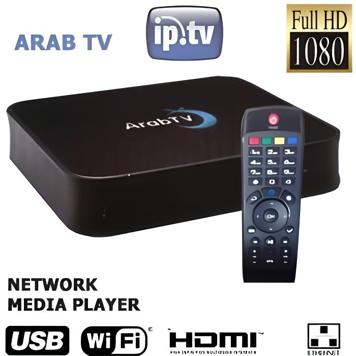 Box IPTV WiFi Chaînes Arabes Full HD Abonnement 12 mois