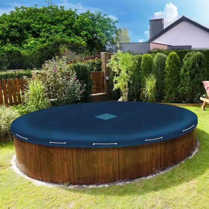 Planenfux® Bache piscine ronde de diamètre 420 - 460 cm