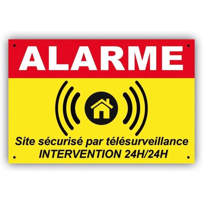 Panneau Maison Sous Alarme Plaque Maison Sous Video Surveillance FNXCML — free download