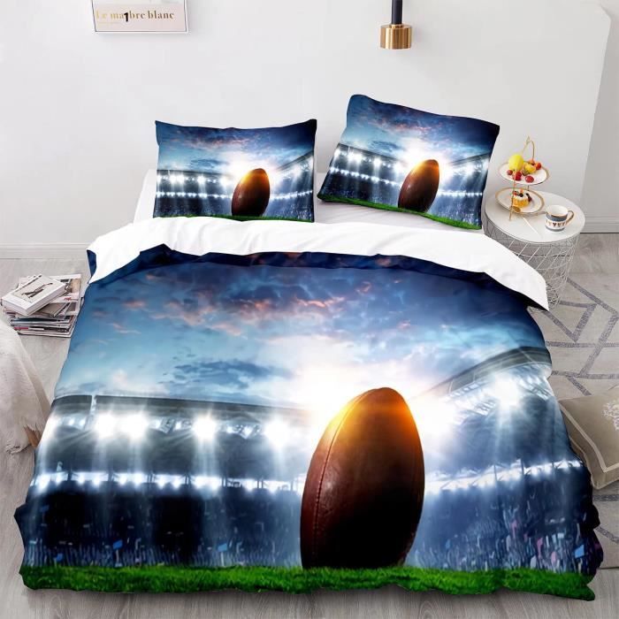 Couverture De Couette Sport - Taille Full Queen 89 1/2 X 82 Pouces - Coton 100%