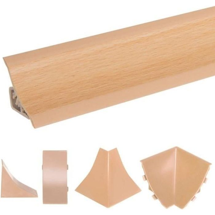 150cm Plinthe plinthe cuisine plinthe pvc 23x23 mm hêtre