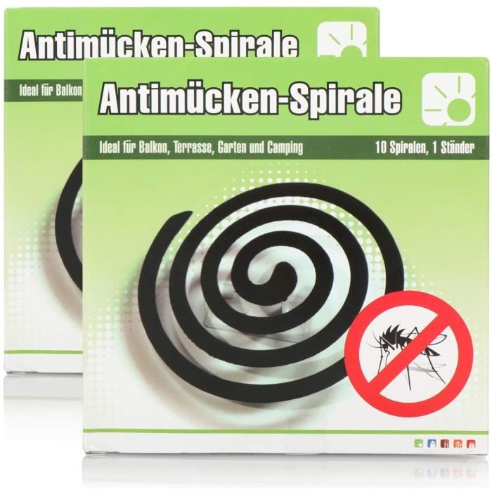 com-four® 20x Spirales Anti-Moustiques Support, la Spirale Anti-Moustique  Vend des moustiques, des moustiques et d'autres Insect177