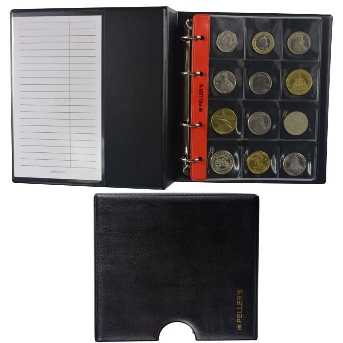 Album Monnaies 240 Poches - Classeur 20 Feuilles, Pièces Jusqu'à 28mm, Qualité Supérieure