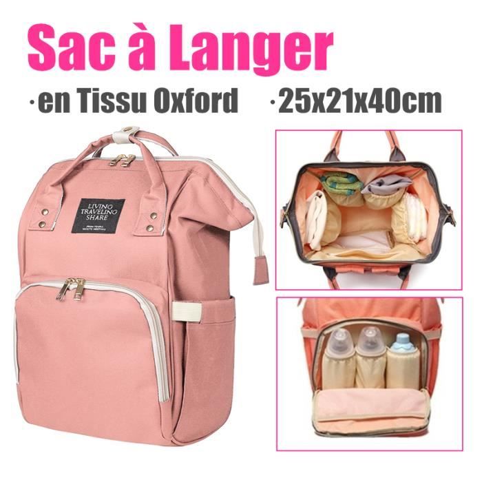 Sac à dos à langer, sac à langer, sac bébé, tissu Oxford