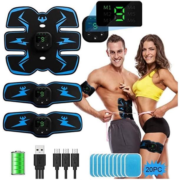 Electrostimulateur Musculaire,Ceinture Abdominale Electrostimulation EMS  Stimulateur Appareil Electrostimulation Musculaire Femme Homme Entraînement  Abdominal pour Abdomen/Bras/Jambes –