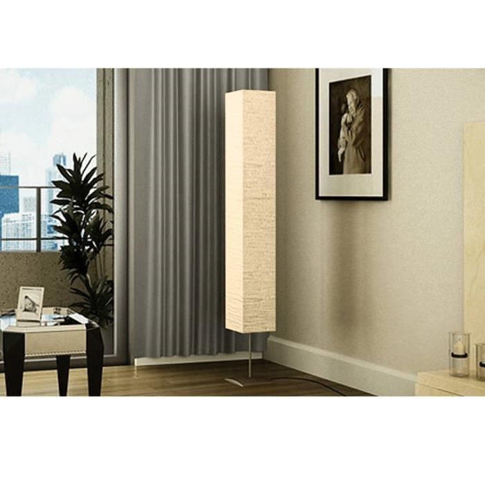 SUP506456 Lampadaire Salon sur Pied avec support - Lampe de sol Lampadaire dintérieur en acier 170 cm Beige BestMeuble