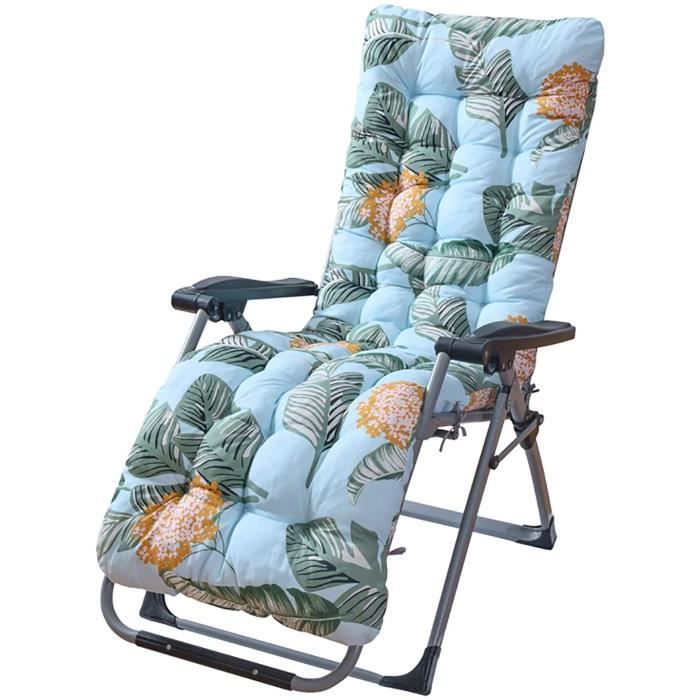 Coussin Chaise Longue DETEX Respirant - 194x55cm - Gris Ou Crème