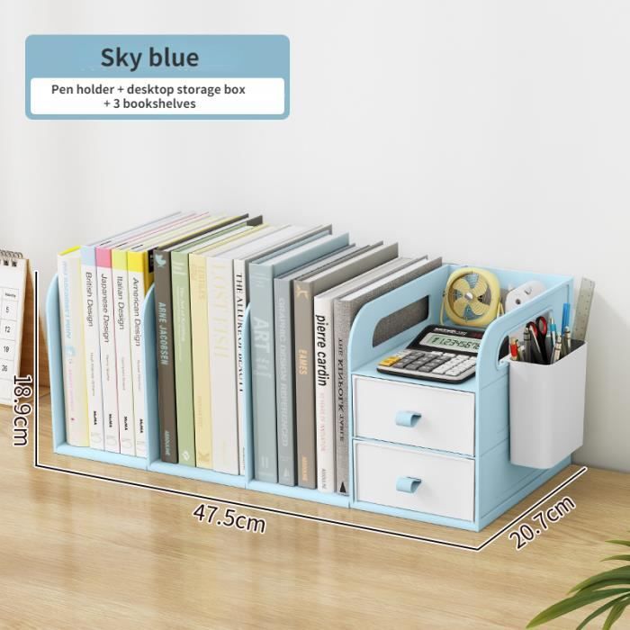 Étagère Bibliothèque De Bureau,Organisateur De Bureau, Étagère Bureau À