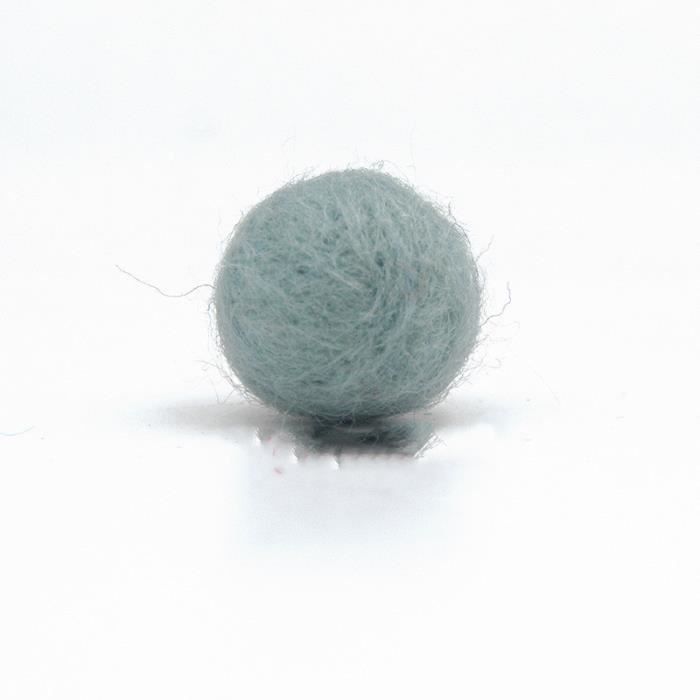 50 Perles Boules En Feutrine Naturelle Du Népal - Diamètre 1.5 Cm - Couleur Fushia - Artisanal