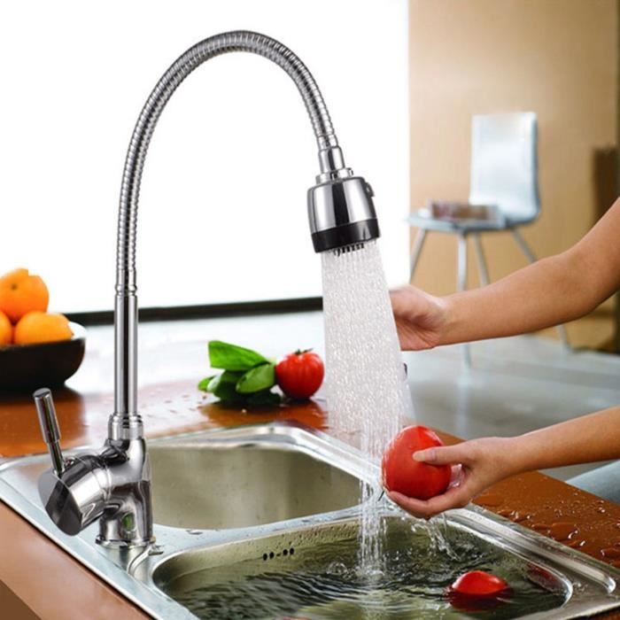 Mixeur Robinet Commande Unique pour Lavabo 5 Vie Canne Quadra Tournant