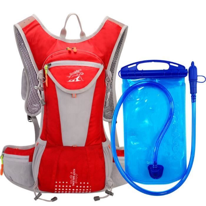 Sac D'hydratation Hydrapak 70 Oz - Argent/rouge - Pour Vélo Et Sport Outdoor
