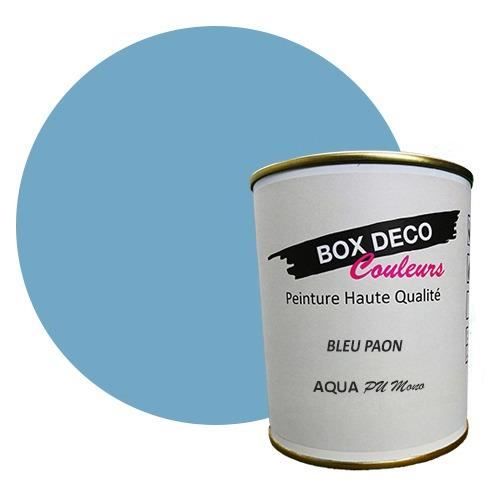 PEINTURE Teinte Bleu Paon meuble bois intérieur à base d’acrylique aspect mat Aqua Bois - 750 ml - 9 m²