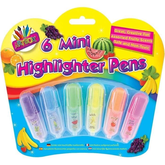 Pack De 12 Mini Surligneurs Design Cornet De Glace - 6 Couleurs Vives - Pointe Inclinée Pour Marquage Précis - Pour Enfants, étudiants, Bureau - Matériaux PP/ABS